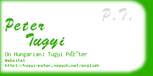 peter tugyi business card